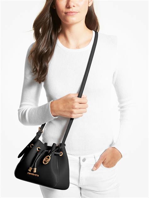 michael michael kors phoebe small faux leather bucket bag|Phoebe Small Logo Bucket Bag .